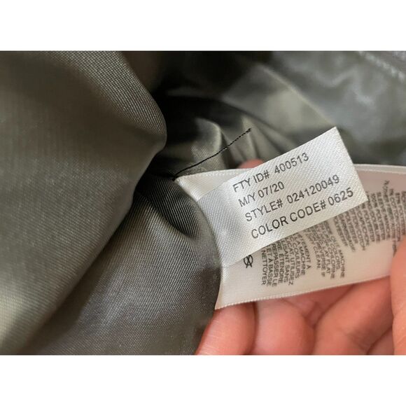 Express Men's XL Green Jacket Polyester Bomber Varsity Zip Up Hooded Streetwear - Picture 7 of 11